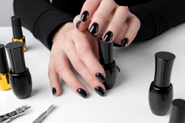 woman making manicure beauty salon min